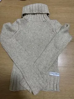 D&G ドルチェ&ガッバーナ　ニット　タートルネック　ホワイト