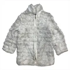 フェイクラビットファー ハイネック コート レディース FREE