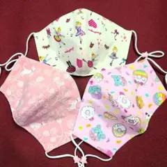 【5】　アラベスク　ネコ　ドーナツ　立体マスク　ハンドメイド　子供　kids