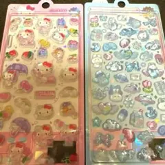 ハローキティ50周年+クリアうさぎ 【海外正規品】ボンボンドロップシール セット