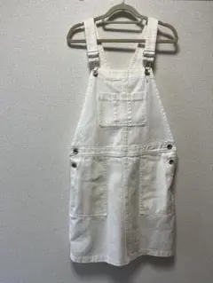 ユニクロキッズ　ホワイトオーバーオール 150cm