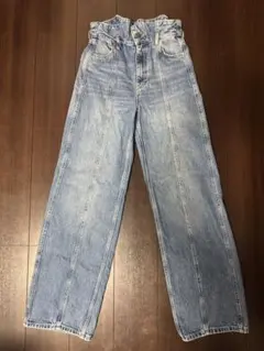 【極美品】ZARA ザラ ハイウエストワイド フレア ジーンズEUR36 S相当のサムネイル