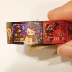 【内側の芯破れ】　　マスキングテープ　スノーマン　クリスマス