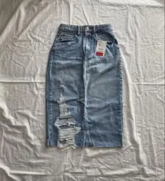 Bershka デニムスカート ロング ミモレ丈のサムネイル