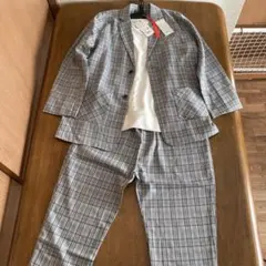 グレー系チェックジャケットパンツ170㎝とインナーセット品　未使用品