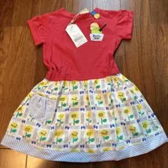 【新品未使用】プチジャム アイスクリーム 半袖 ワンピース 95cm