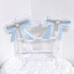 No.65 ❤︎水色推し プリンセスリボン2つセット❤︎