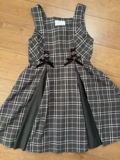 Mezzo-Piano チェック柄 ノースリーブワンピース