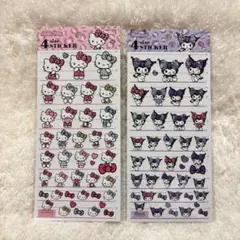 4サイズステッカー サンリオ ハローキティ クロミ リボン ヒョウ柄 正規品 ③