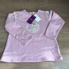 センスオブワンダー　リバティリンゴトレーナー　長袖カットソー 110cm ピンク