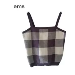 ems チャック柄ニットノースリーブ　ギャル　キャミソールのサムネイル
