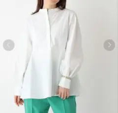 SHIRT OPAQUE．CLIP　ペプラムキリカエブラウス