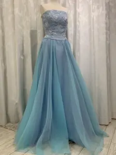 ブルーグラデーションカラードレス 9号 結婚式