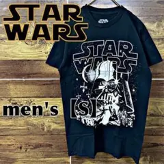 A190【STAR WARS】キャラクターTシャツ【メンズS】ブラック