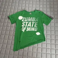 ZUMBAズンバロゴT緑みどりTシャツスポーツウェアダンスフィットネス半袖