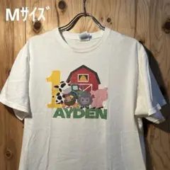USA古着Tシャツ Mサイズ DELTA ホワイト　牛　豚　鶏