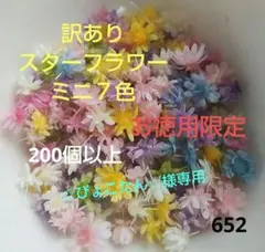 ぴょこたん様専用　訳あり652スターフラワーミニ7色　200個以上