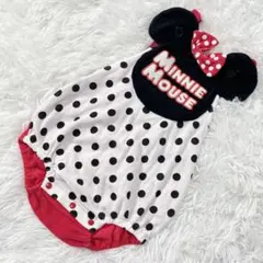 【ディズニー】 ミニー なりきり ロンパース 水玉 だるまオール コスプレ 80