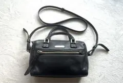 COLE HAAN 2WAY レザー ハンドバッグ ショルダーバッグ ブラック