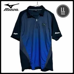 ミズノゴルフ 最高峰モデル ポロシャツ LL 紺青 グラデーション 日本製