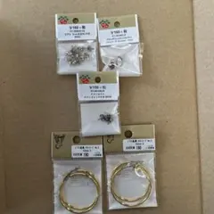 金色メッキ ピアス用金具 セット