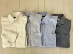 メンズ長袖ドレスシャツ 4点セット