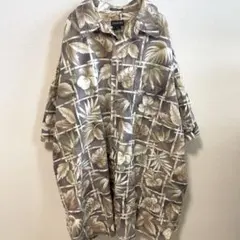希少！ビッグサイズ【3L】セントジョンズベイ　アロハシャツ　レトロくすみゆるダボ