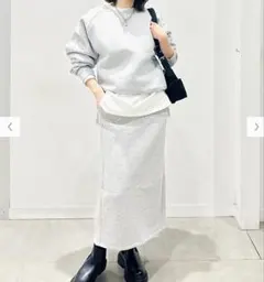 GU ヘビーウエイト　スウェット　セットアップ　グレー