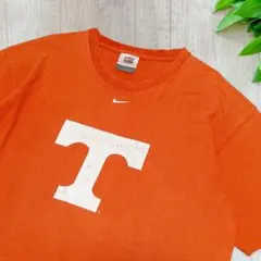 銀タグ ナイキ 90sビンテージプリントTシャツ 綿 橙 L
