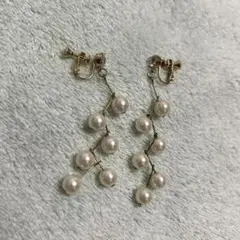イヤリング　パール　ゴールド