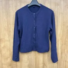 即決 UNIQLO ユニクロ UVカットジャージークルーネックカーディガン