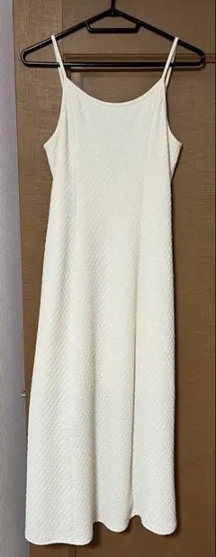 アイボリー キャミワンピース ロング