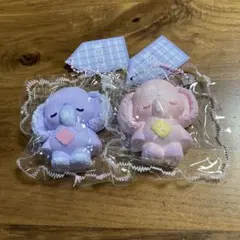 SEW DAILY スクィーズ ぞうさん　ピンク、 パープル 2点セット