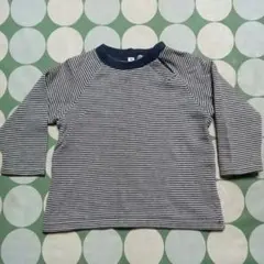 無印良品 90 MUJI カットソー　長袖シャツ　ボーダー　ストライプ