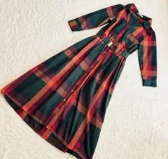 【送料無料】チェックシャツ ワンピース