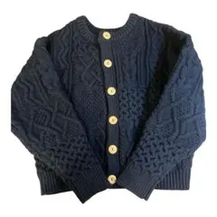 Freak's Stone ネイビー ケーブルニットカーディガン F 手編み風
