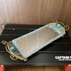 イタリア製　アンティークミラー　壁掛けにディスプレイに。