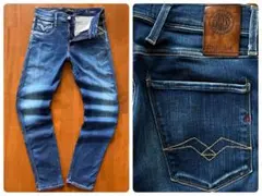 ★REPLAY ハイパーフレックス スーパーストレッチ スリムデニム W27 ★