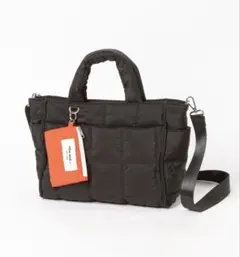 niko and... オリジナルポーチ付き　キルトトートバッグ　M ブラック