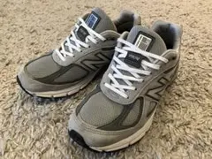 美品 USA New Balance 990v4 グレー スニーカー26.5