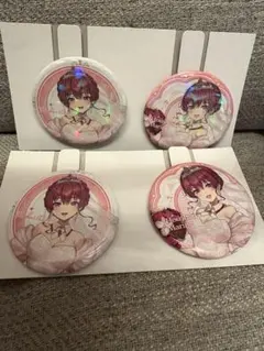 一番くじ　ホロライブ　ウェディング　宝鐘マリン　ホロ加工　缶バッジ　2点セット