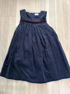コンビミニ　コーデュロイ　ジャンパースカート　ネイビー