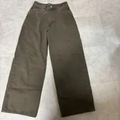 ZARA デニムパンツ　カーキ　32