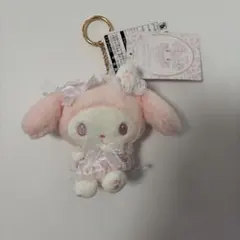 マイメロディ 白いちごのティータイム ぬいぐるみマスコットキーホルダー