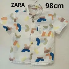 ZARAキッズ　柄シャツ　 98cm 2-3years 95cm 100cm