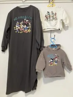 親子リンクコーデ ディズニートレーナー futafuta Disney 3点