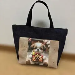 きーちゃん様オーダー品　シーズー柄バッグ