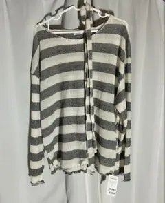【新品】ボーダー 長袖 ニット クルーネック