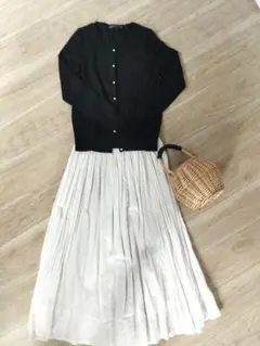 Green Label Relaxing ブラックカーディガン 38