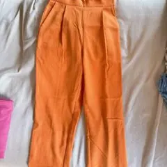 オレンジ ロング スラックス